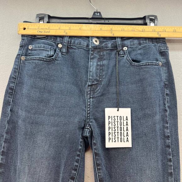 Pistola Jeans Women's 27 Audrey Mid Rise Skinny Dark Wash Past Midnight Preppy - Picture 2 of 14